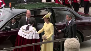 William and Kate arrives at St Paul's Cathedral for the Queen's | 03.06.2022