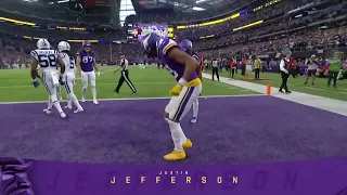 Justin Jefferson scores & hits the fake injury griddy again