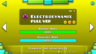 Geometry Dash - Electrodynamix (FULL VER) All Coin / ♬ Partition