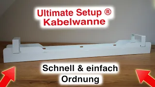 Ultimate Setup® STEALTH Kabelwanne für den Schreibtisch - beidseitig klappbar & viel Platz