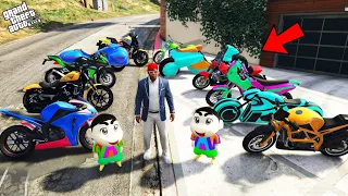 GTA 5 : Shinchan & Pinchan Stealing Rare Superbikes in GTA 5 ! (GTA 5 mods)