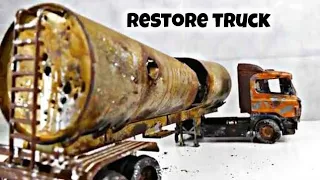 Fully restoration old rusty semi trailer car truck | abandoned restoration video