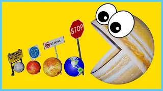 Hungry Planets 4 | Planet SIZES for BABY | Funny Planet comparison Game for kids | 8 Planets sizes