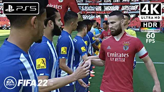 FIFA 22 (PS5) SL Benfica vs FC Porto (4K ᵁᴴᴰ 60ᶠᵖˢ HDR) Gameplay No Commentary