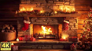 [ 4k UHD ] 3 Hours of Christmas Music 🎅🎄 Relaxing Christmas Music With Fireplace🔥