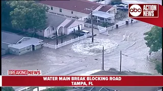 Massive water main break closes part of N. Rome Avenue in Tampa