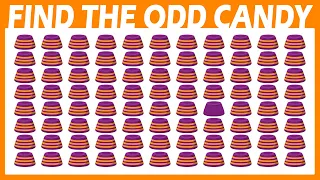 Find the Odd One Out | Candy Edition | 20 Easy, Medium & Hard Emoji Quiz