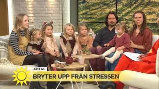 Sexbarnsfamiljen säljer hemmet och reser jorden runt - Nyhetsmorgon (TV4)