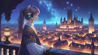 🌟City shining in the night sky - romantic lo-fi background music for healing🐑 528Hz Lofi Japan songs
