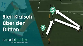 FC Bayern Passen Übung: Steil klatschen lassen über den Dritten | coachbetter ⚽🔥