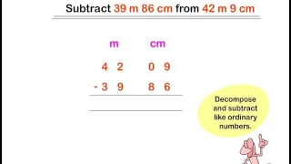 Subtraction - Metres and Centimetres