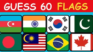 Guess The Flag Challenge | Flag Quiz | 60 Flags quiz