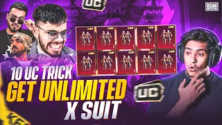 10 UC Luck Unlimited X Suit Trick In BGMI/PUBG Mobile FT. @casetooop