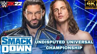 FULL MATCH - ROMAN REIGNS VS RIDDLE: WWE UNDISPUTED CHAMPIONSHIP (WWE 2K22)