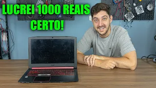 RESOLVI O PROBLEMA DO NOTEBOOK GAMER DE 1350 REAIS, SÓ CURTIR