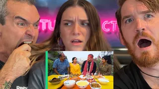 INDIAN FOOD Cooked with LOVE. American tries home cooked Indian Food in Delhi! REACTION!!!