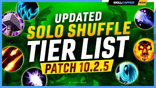 UPDATED SOLO SHUFFLE PvP TIER LIST for PATCH 10.2.5 - DRAGONFLIGHT SEASON 3