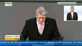 Rede von Joachim Gauck vor der Bundesversammlung
