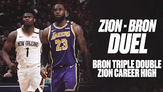 LeBron Records Triple-Double, Zion Posts Career-High in Epic Duel