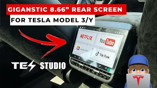 2024 Tesla Model Y Quicksilver Rear Display 8.66" Install w/ Child Lock, Seat Sensor, CarPlay!