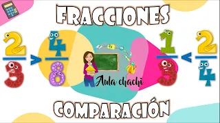 Comparación de Fracciones | Aula chachi - Vídeos educativos para niños