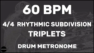 Triplets | Drum Metronome Loop | 60 BPM