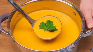 This pumpkin soup is so delicious that I make it every day! Vegetable soup in 30 minutes!