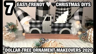 ••NEW•• 7 Easy DOLLAR TREE TRENDY CHECKERED DIYS🎄ORNAMENT MAKEOVERS CHRISTMAS 2020 • DAY 2