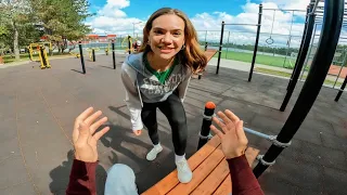 CRAZY GIRL W'ONT LEAVE ME ALONE @CrazyTany  (Parkour POV Romantic Funny)
