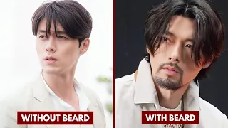 KOREAN ACTOR WITH OPEN MOUTH BEARD AND WITHOUT BEARD | HANDSOME KOREAN ACTORS