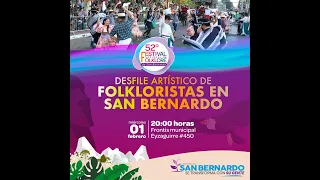 Desfile Artístico de Folkloristas en San Bernardo