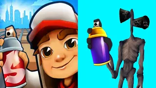 Subway Surfers Miami 2020 vs Siren Head Parkour Running Android Gameplay