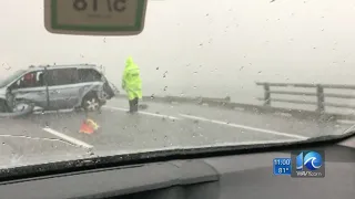 Tractor-trailer crashes off Chesapeake Bay Bridge-Tunnel; search underway