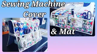 SEWING MACHINE COVER AND MAT from fabric scraps!/ЧЕХОЛ-ТРАНСФОРМЕР для ШВЕЙНОЙ МАШИНКИ из обрезков!