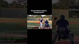 Kid gets killed on field by baseball pitch #shorts