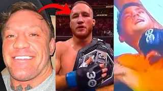 FIGHTERS REACT TO JUSTIN GAETHJE KO'S DUSTIN POIRIER UFC 291 | JUSTIN GAETHJE REACTION (McGregor)