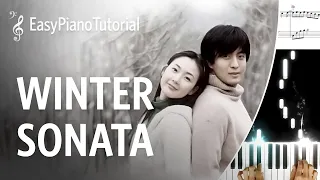 Winter Sonata (OST, From the Beginning Until Now) - Piano Tutorial + Free Sheet Music