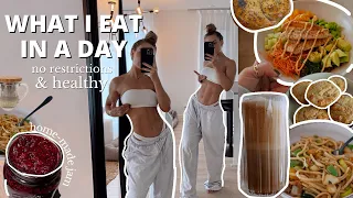 WHAT I EAT IN A DAY to stay fit and in shape (no restrictions + healthy)