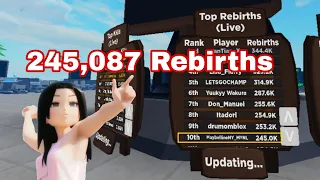 Reaching 245K rebirths - Muscle Legends - #robloxyoutube #roblox #robloxindonesia