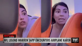WATCH: Karen Harasses NFL Legend Warren Sapp On Plane & Gets Called Out