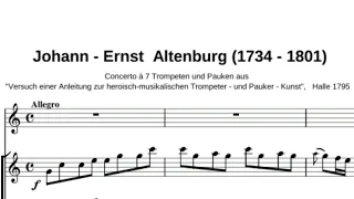 Concerto for 7 Trumpets and Timpani Johann - Ernst Altenburg ( 1734 - 1801 ) Sheet Music