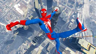 GTAV Spiderman Speed Jump Funny and Cool Moments Ep12 #gta5 #spiderman