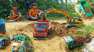 Amazing Nissan 95 Stuck Excavator Cat 336D Hyundai Trago Huina the best RC