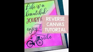 Episode 6 How to make Reverse Canvas Wall Art with CRICUT l Easy Tutorial