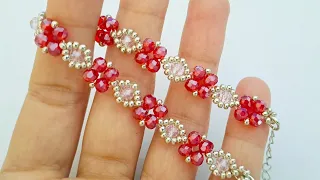 DIY Beaded Crystal Bracelet and Seed Bead Bracelet Tutorial: Easy Beading for Beginners