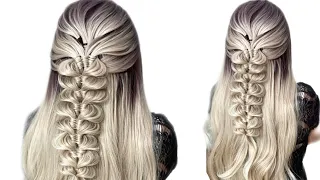 Reverse Infinity Pull Through Braid || Half Up/Half Down For Prom