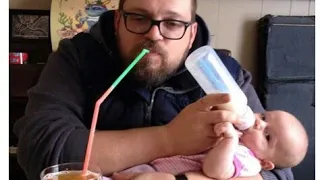 Daddy takes Care of Baby Part 1– What Crazy things Happen?  #best #tntl #funnyfails #funnyvideo #fam