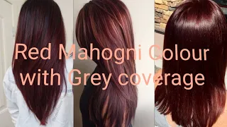 How to do RED MAHOGNI HAIR COLOR with GRAY COVERAGE I Tutorial by AISHA BUTT