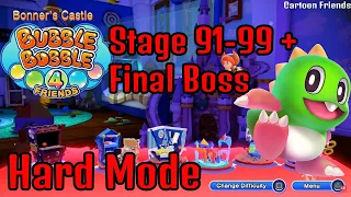 Bubble Bobble 4 Friends - Stage 91-99 + Final Boss! Solo Gameplay [Bonner's Castle] HARD MODE!