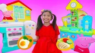 Wendy Pretend Play Cooking Food w/ Peppa Pig Restaurant Kitchen Oven & Refrigerator Toys
